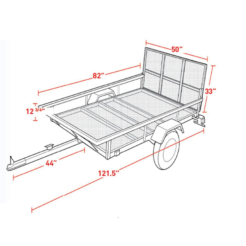 4ft x 6ft Sportstar 1 ATV Utility Trailer Kit 690-lb load capacity NS-1
