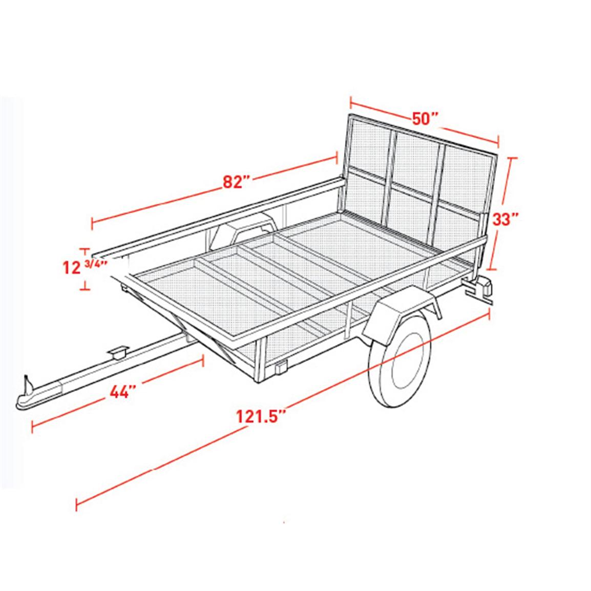 4ft x 6ft Sportstar 1 ATV Utility Trailer Kit 690-lb load capacity NS-1