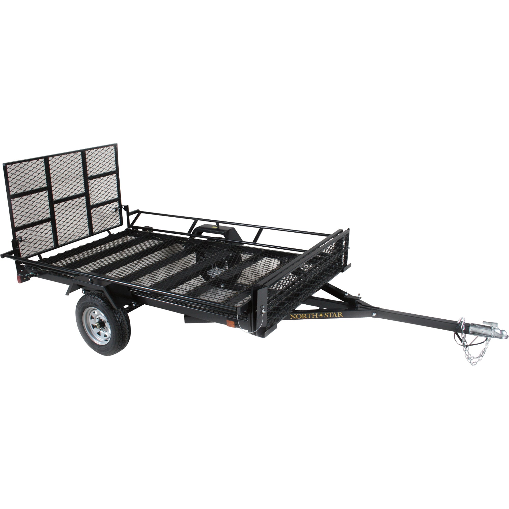 5ft. x 9ft Sportstar II Steel Mesh-floor Utility Trailer with Rear Gate/Ramp 1420-lb. Load Capacity NS2