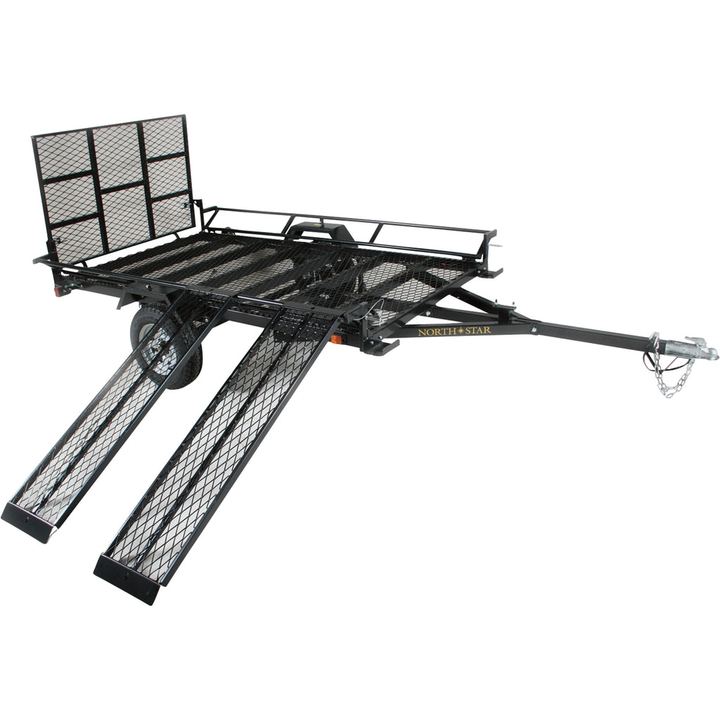 5ft. x 9ft Sportstar II Steel Mesh-floor Utility Trailer with Rear Gate/Ramp 1420-lb. Load Capacity NS2