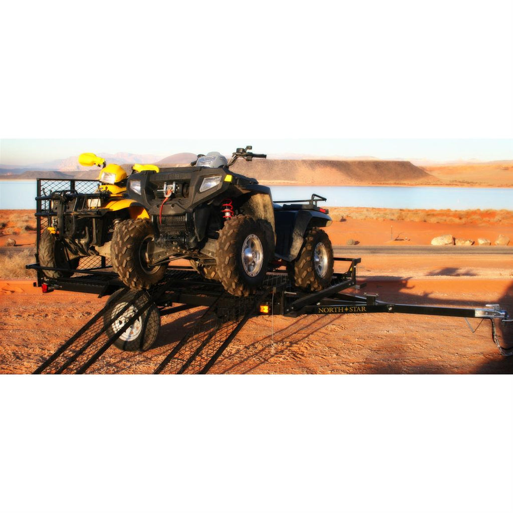 5ft. x 9ft Sportstar II Steel Mesh-floor Utility Trailer with Rear Gate/Ramp 1420-lb. Load Capacity NS2