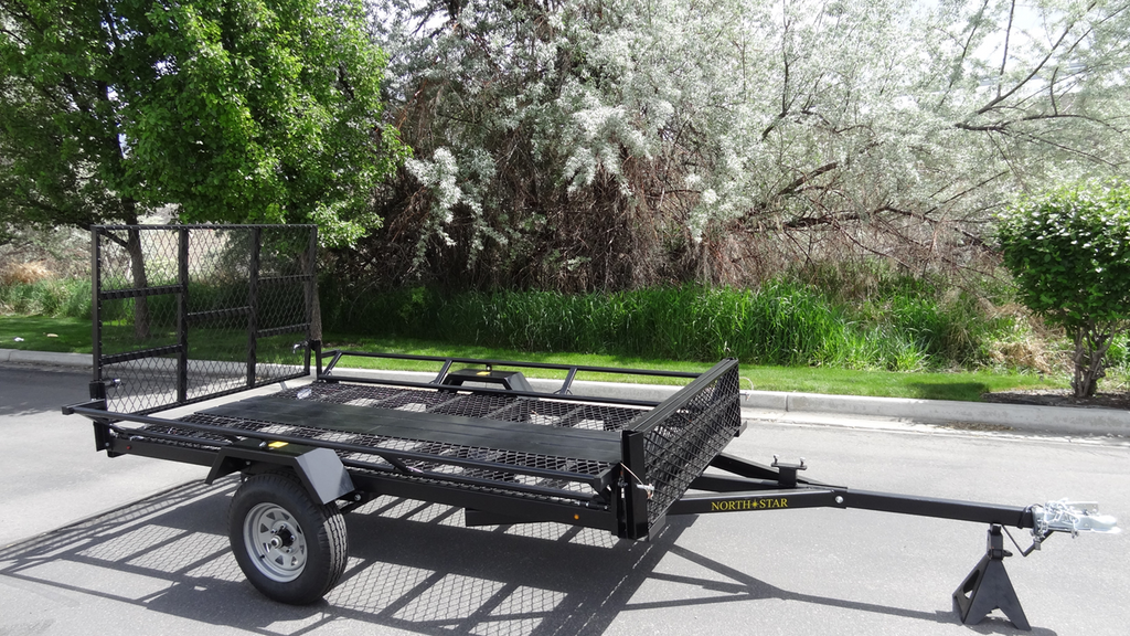 5ft. x 9ft Sportstar II Steel Mesh-floor Utility Trailer with Rear Gate/Ramp 1420-lb. Load Capacity NS2